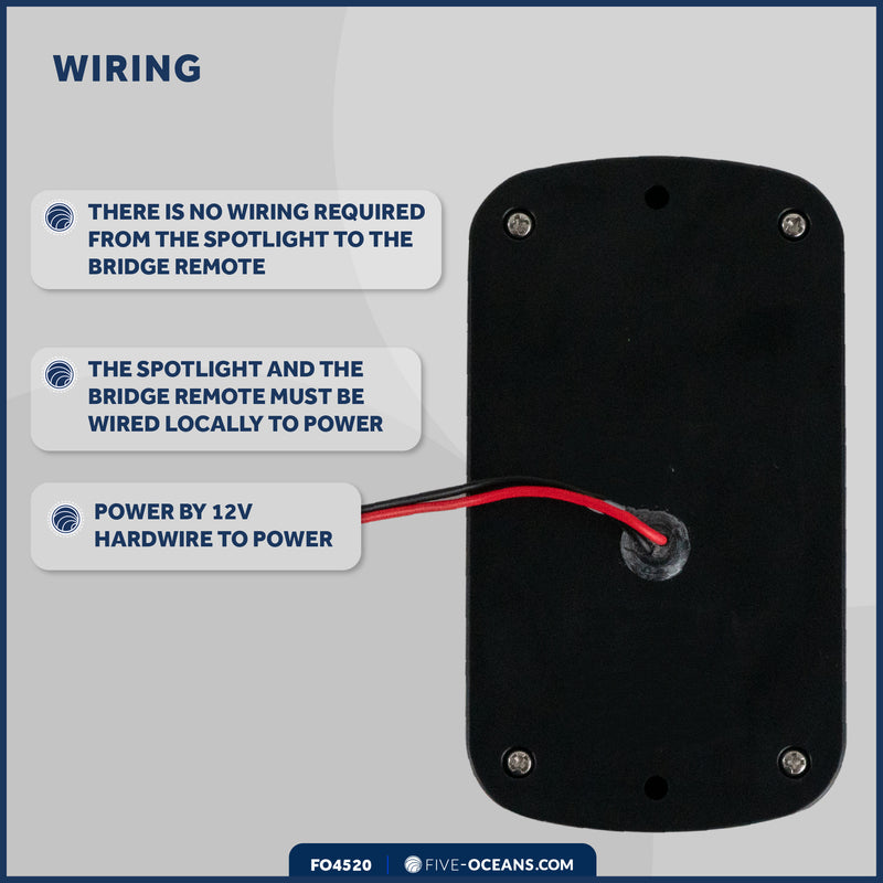 Second Station Wireless Remote Control for Searchlight 12V, Compatible with FO4519 - FO4520 - Five Oceans