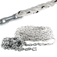 Windlass Anchor Rode - 1/2" x 150' 3-Strand Rope & 1/4" x 15' HTG4 Galvanized Chain, Hand-Spliced