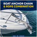 Windlass Anchor Rode - 9/16" x 300' 3-Strand Rope & 5/16" x 20' HTG4 Galvanized Chain, Hand-Spliced
