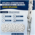 Windlass Anchor Rode - 9/16" x 300' 3-Strand Rope & 5/16" x 20' HTG4 Galvanized Chain, Hand-Spliced