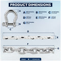 Windlass Anchor Rode - 9/16" x 300' 3-Strand Rope & 5/16" x 20' HTG4 Galvanized Chain, Hand-Spliced