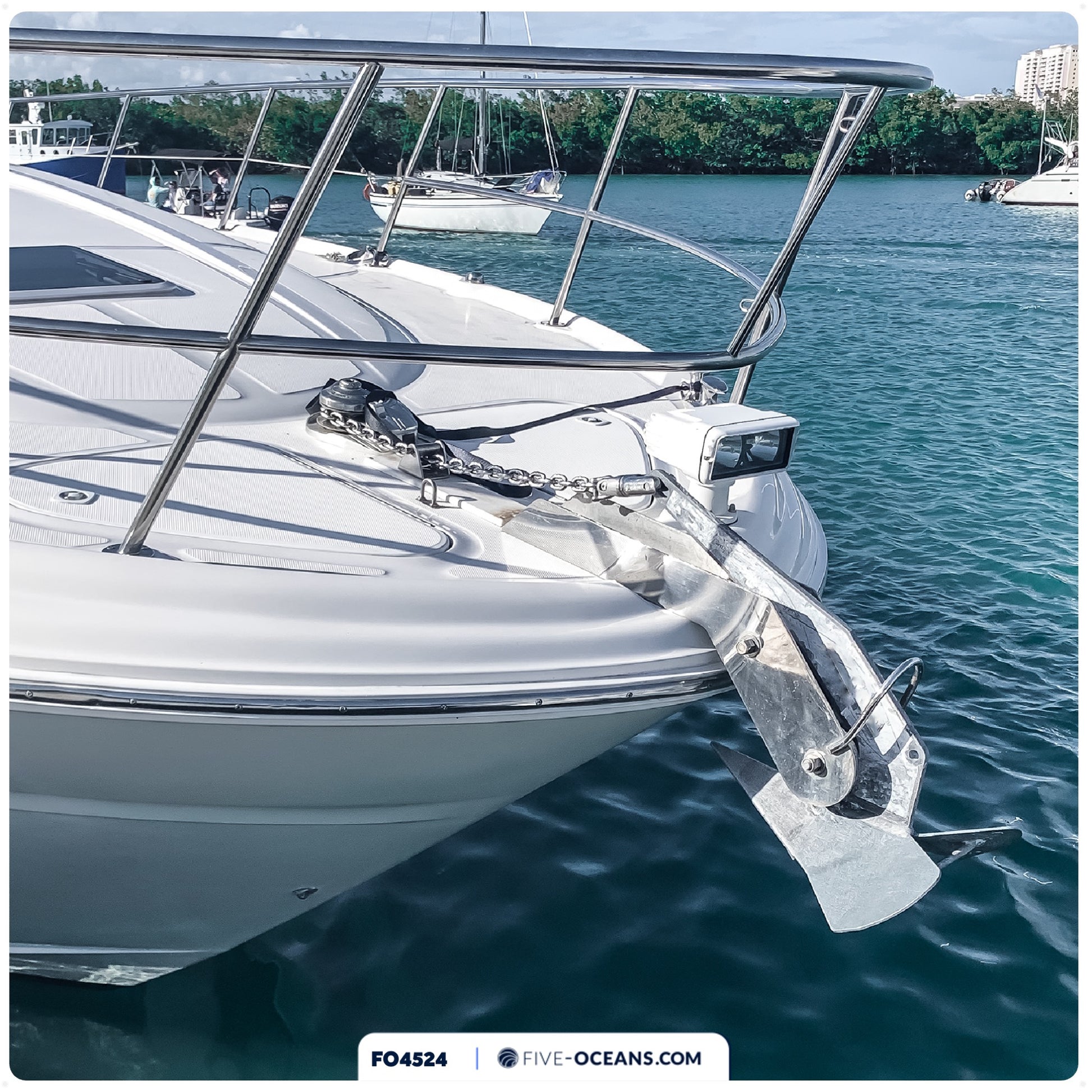 Windlass Anchor Rode, 9/16" x 200' Nylon 3-Strand Rope, 5/16" x 20' G4 Hot-Dipped Galvanized Steel Chain - FO4524 - Five Oceans