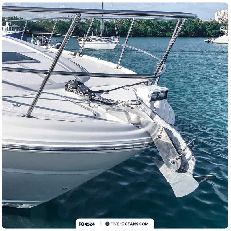 Windlass Anchor Rode, 9/16"x200' Rope with 5/16"x20' G4 Galvanized Chain - FO4524 - Five Oceans