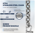 Windlass Anchor Rode, 9/16" 3-Strand Rope with 5/16" HTG4 Stainless Steel Chain - Five Oceans
