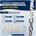 Windlass Anchor Rode - 9/16" x 250' 3-Strand Rope & 5/16" x 20' HTG4 Stainless Steel Chain, Hand-Spliced