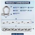 Windlass Anchor Rode - 9/16" x 250' 3-Strand Rope & 5/16" x 20' HTG4 Stainless Steel Chain, Hand-Spliced