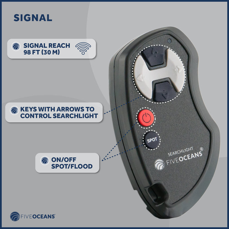 Wireless Hand Held Bridge Remote for Spotlight FO-4519 - FO4536 - Five Oceans
