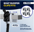 Pontoon Docking Kit - White Fenders with Dock Lines & Fender Clips, 4-Pack