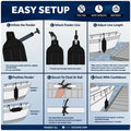 Pontoon Docking Kit - 4.5" x 16" Black Fenders with Dock Lines & Fender Clips, 4-Pack