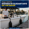 Boat Docking Kit - 4.5" x 16" Black Fenders & Dock Lines, 4-Pack