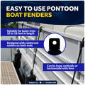 Boat Docking Kit - 4.5" x 16" Black Fenders & Dock Lines, 4-Pack