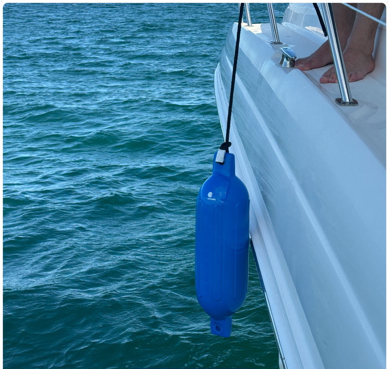 Boat Docking Kit - Blue Fenders & Dock Lines, 4-Pack