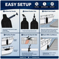 Boat Docking Kit - 4.5" x 16" Black Fenders & Dock Lines, 4-Pack