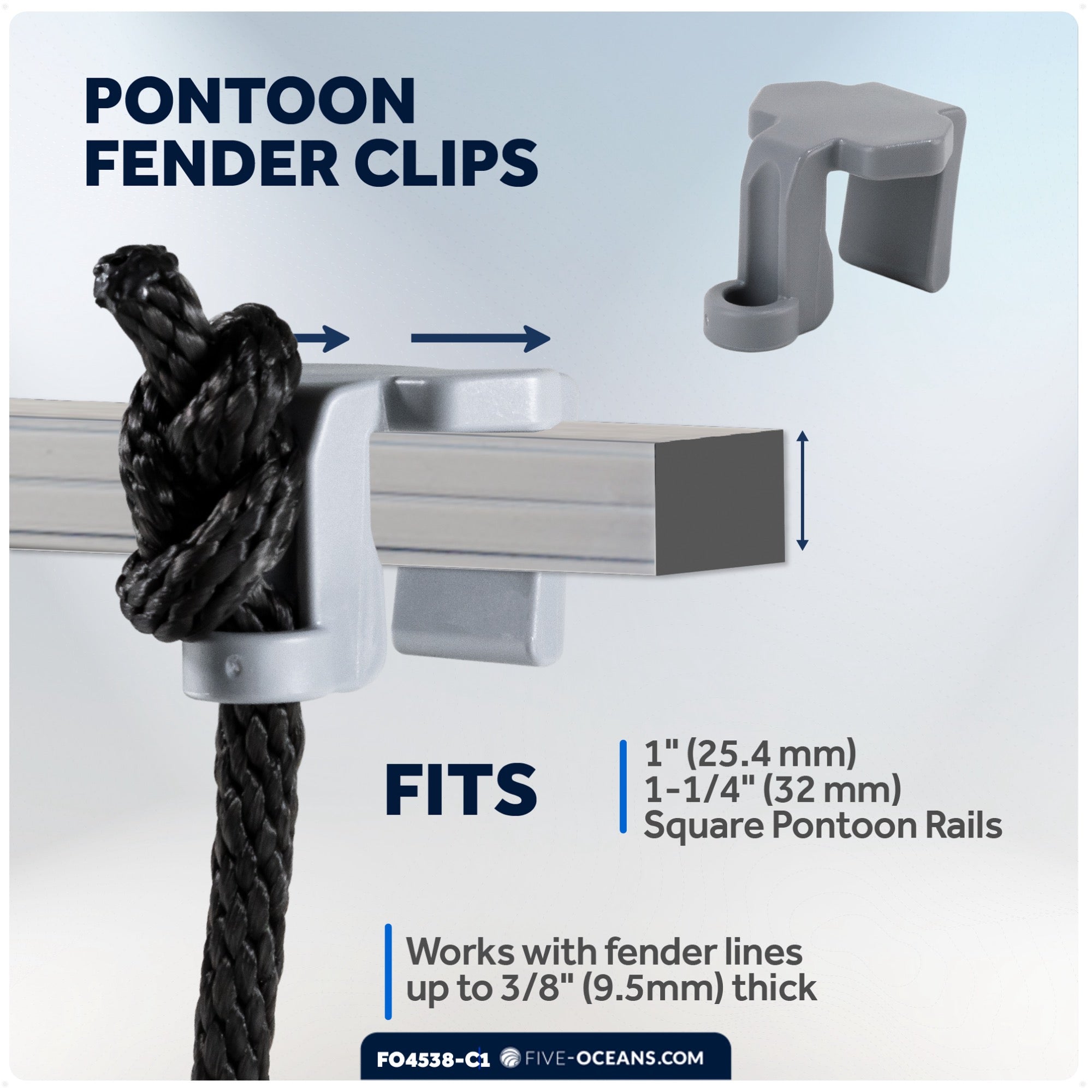 Boat Fenders Complete Set, Red 4.5" x 16", Includes Dock Lines and Fender Clips - FO4538-C1 - Five Oceans