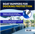 Boat Docking Kit - Blue Fenders & Dock Lines, 4-Pack
