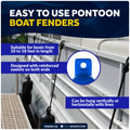 Boat Docking Kit - 4.5" x 16" Blue Fenders & Dock Lines, 4-Pack