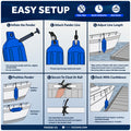 Boat Docking Kit - 4.5" x 16" Blue Fenders & Dock Lines, 4-Pack