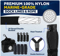 Boat Docking Kit - Blue Fenders & Dock Lines, 4-Pack