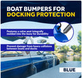 Inflatable Ribbed Fenders, Blue, 4 Pack