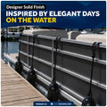 Pontoon Docking Kit - 6.5" x 23" Black Fenders with Dock Lines & Fender Clips, 4-Pack