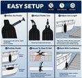 Boat Docking Kit - Black Fenders & Dock Lines, 4-Pack