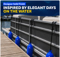 Pontoon Docking Kit - Blue Fenders with Dock Lines & Fender Clips, 4-Pack