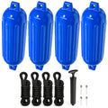 Inflatable Ribbed Fenders, Blue, 4 Pack