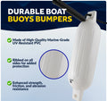 Inflatable Ribbed Fenders, White, 4 Pack