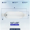 Boat Docking Kit - 6.5" x 23" White Fenders & Dock Lines, 4-Pack - FO4544-C2 - Five Oceans