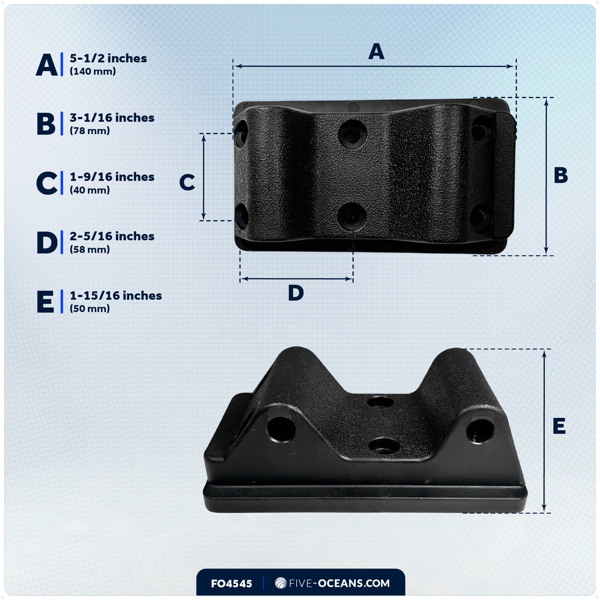Line Hauler Pot Puller Mounting Base Assambly - FO4545 - Five Oceans