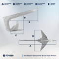 11 Lb. Bruce Claw Anchor, Galvanized Steel – FO4550 - Five Oceans