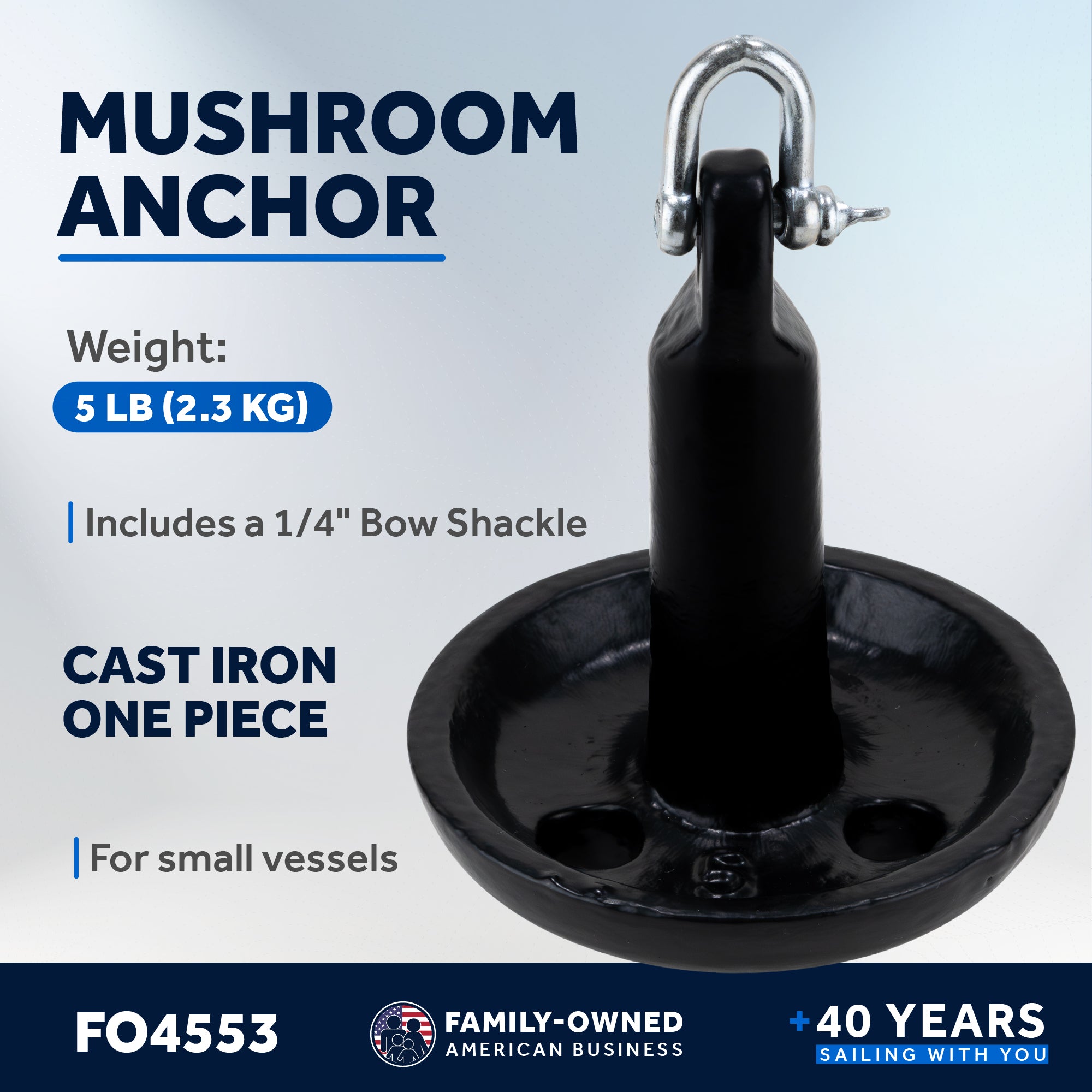Black Mushroom Anchor, 5 lb - FO4553