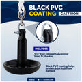 5 Lb. Mushroom Anchor, Black, Vinyl Coated - FO4553 - Five Oceans