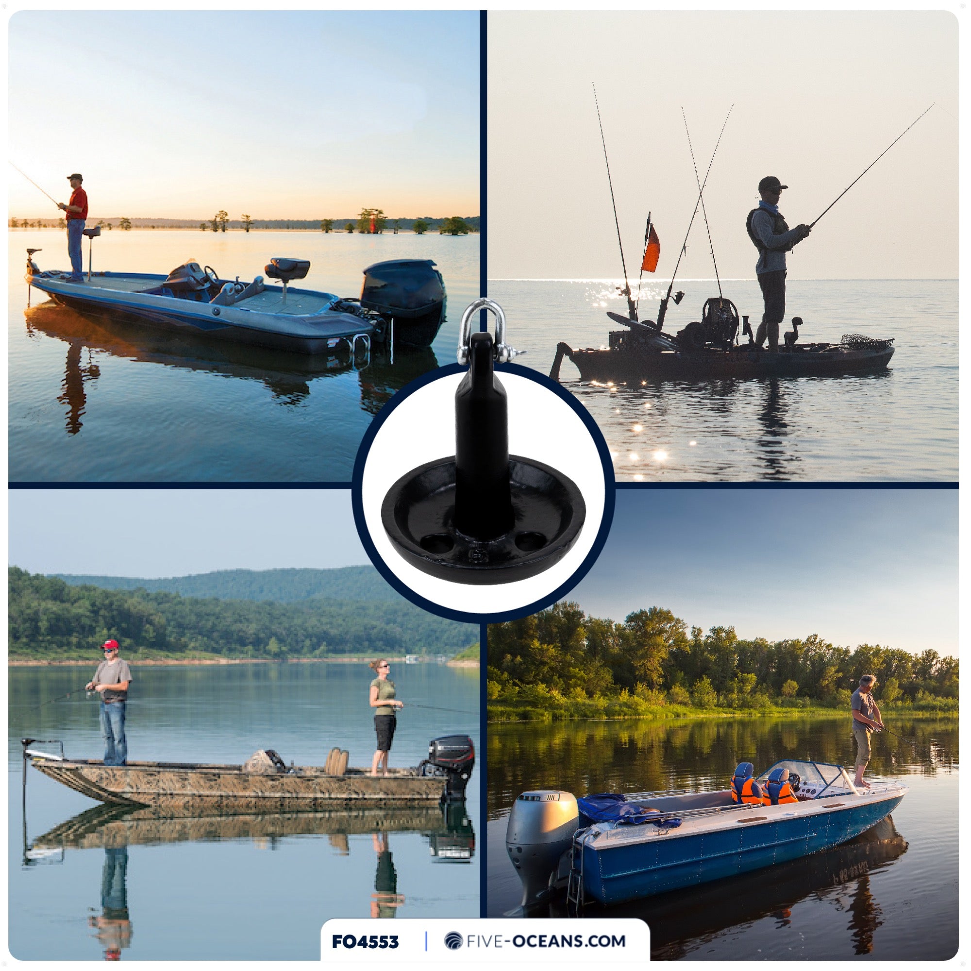 Black Mushroom Anchor, 5 lb - FO4553 - Five Oceans