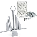 Slip Ring Fluke Anchor Kit with Hand-Spliced Rope & Chain