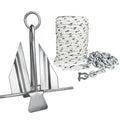Slip Ring Fluke Anchor Kit with Hand-Spliced Rope & Chain