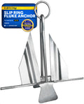 3 Lb Boat Fluke Anchor, Slip Ring Shank, Easy-Release, Galvanized Steel - FO4554 - Five Oceans