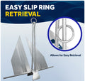 Slip-Ring Fluke Anchor - Marine-Grade Galvanized Steel - Five Oceans