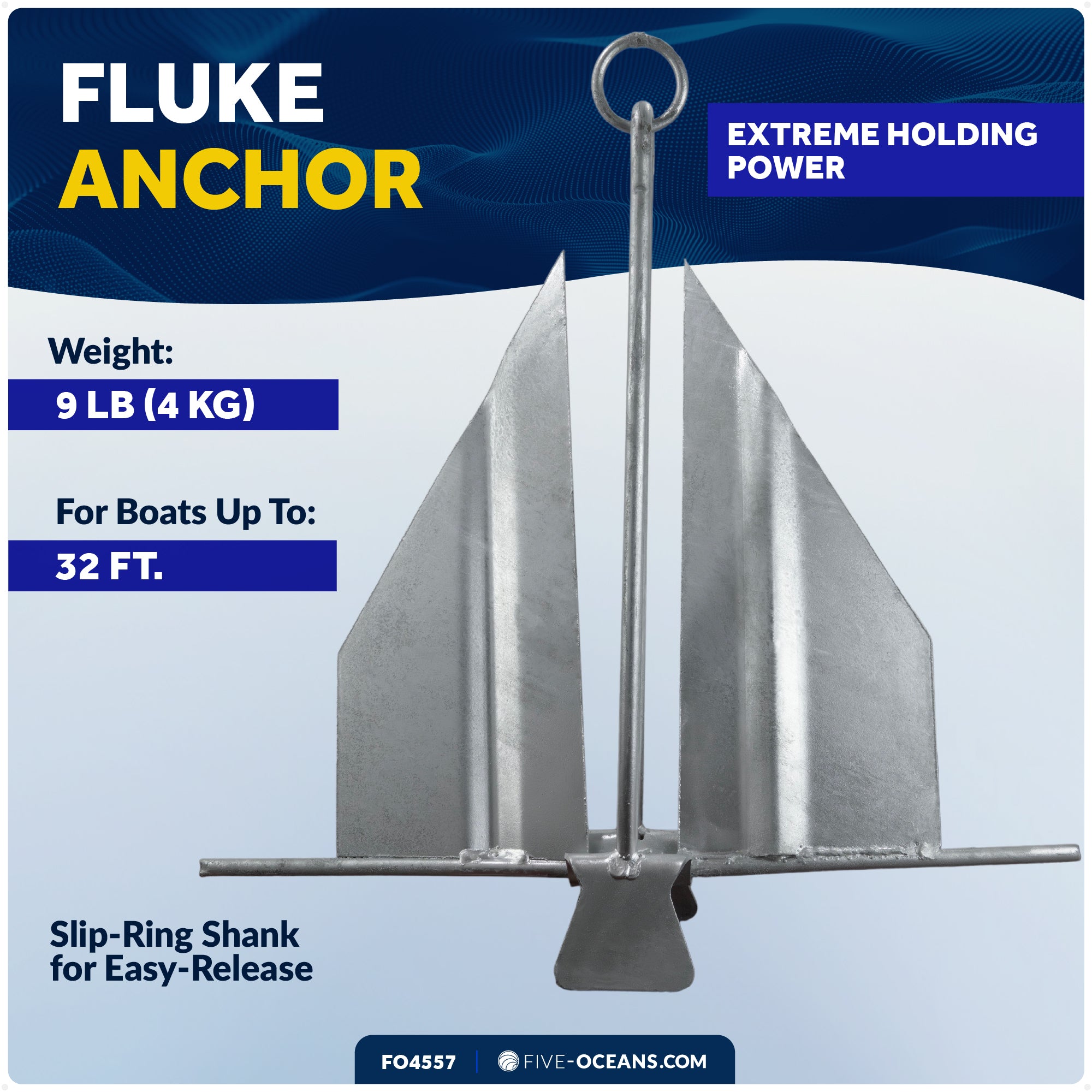 9 Lb. Slip-Ring Fluke Anchor Kit – FO4557-4571