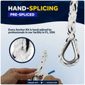 12 Lb Boat Fluke Anchor Kit, Slip Ring Shank, Hot Dipped Galvanized, Rope, Chain and Shackle - FO4558-4577 - Five Oceans
