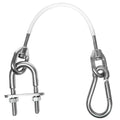 12" Anchor Safety Strap, AISI316 Stainless Steel / PVC Coated - Five Oceans