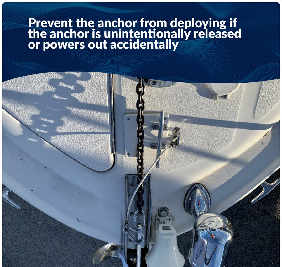 12" Anchor Safety Strap, AISI316 Stainless Steel / PVC Coated - Five Oceans