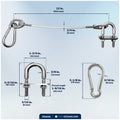 12" Anchor Safety Strap - 3/8" U-Bolt, Stainless Steel/PVC Coated - FO4559 - Five Oceans