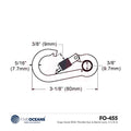 Snap Hook with Thimble Eye & Barrel Lock, 3-1/8" - FO455 - Five Oceans