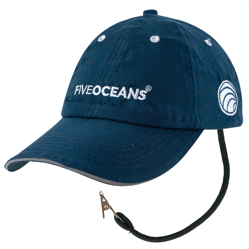 Fast Dry Crew Cap, Blue, 100% Polyester, UPF 40 - FO4561 - Five Oceans