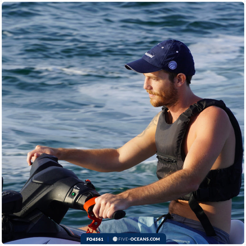 Fast Dry Crew Cap, Blue, 100% Polyester, UPF 40 - FO4561 - Five Oceans