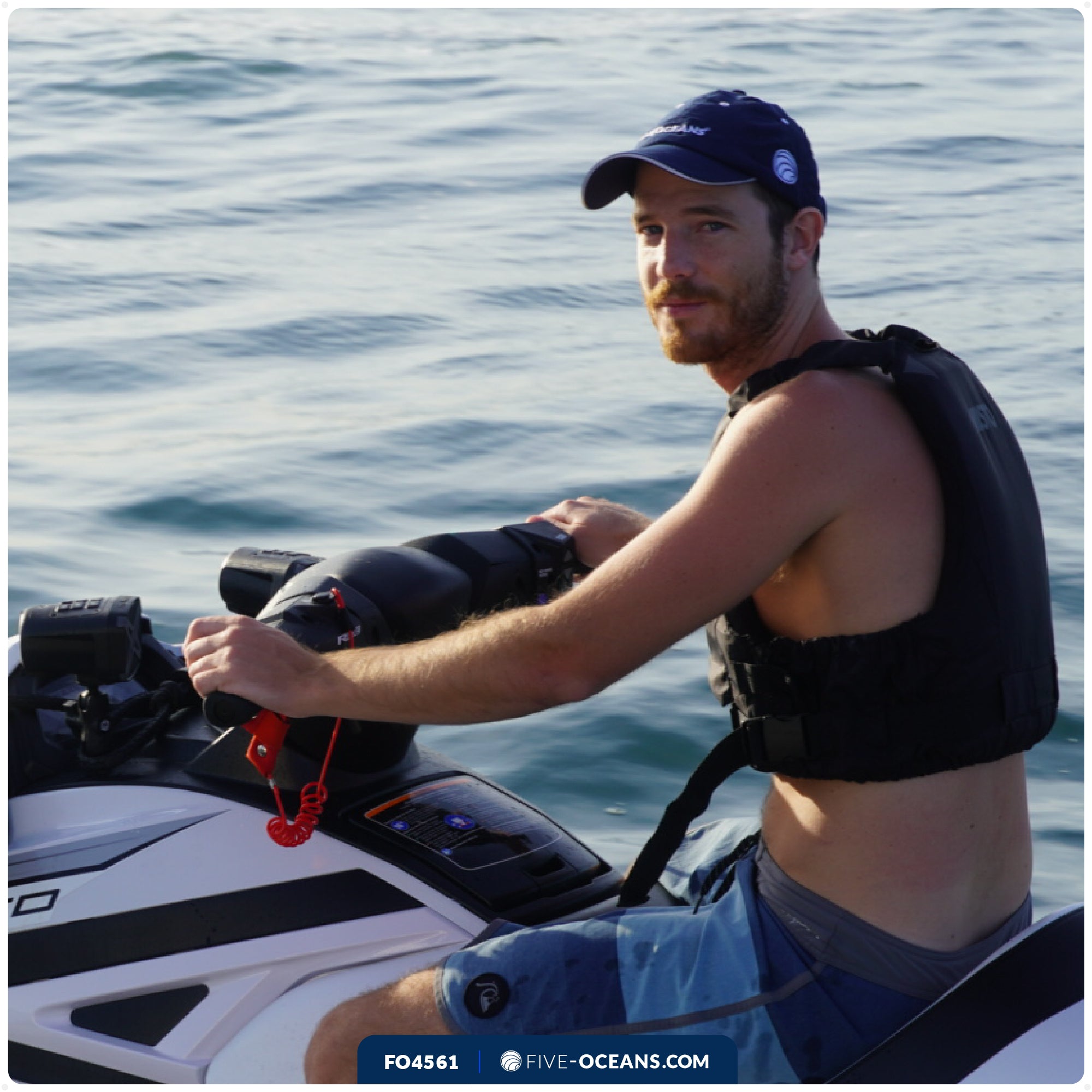 Fast Dry Crew Cap, Blue, 100% Polyester, UPF 40 - FO4561 - Five Oceans