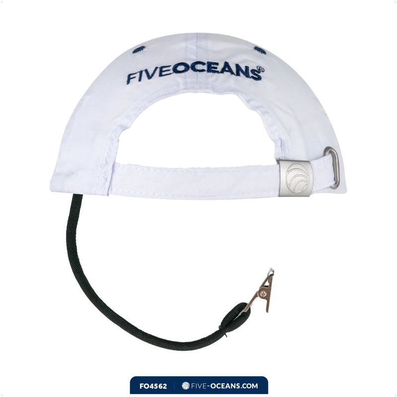 Fast Dry Crew Cap, White, 100% Polyester, UPF 40 - FO4562 - Five Oceans