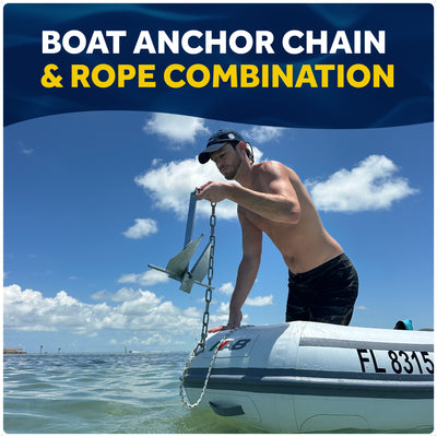Anchor Rode - 3/8" Rope & 1/4" Galvanized Chain - Hand-Spliced with Thimble & Shackle