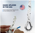 Anchor Rode - 3/8" Rope & 1/4" Galvanized Chain - Hand-Spliced with Thimble & Shackle - Five Oceans